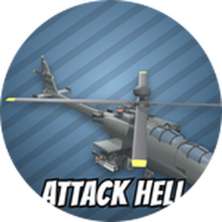 Official Ragdoll Reality Attack Helicopter game-pass icon: a grey military helicopter with the words ATTACK HELI