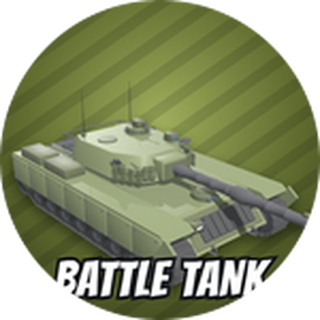Official Ragdoll Reality Battle Tank game-pass icon: a green tank with the words BATTLE TANK